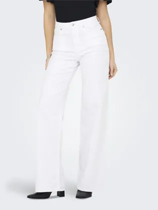 ONLMADISON Jeans mit weitem Bein und hoher Taille und Gürtelschlaufen