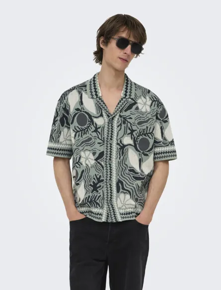 ONSDUKE RLX JAQ SS SHIRT KNIT
