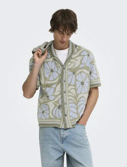 ONSDUKE RLX JAQ SS SHIRT KNIT