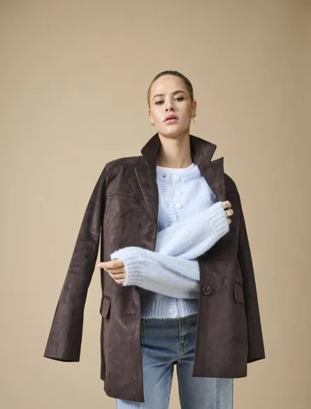 ONLTULIP FAUX SUEDE BLAZER COAT OTW