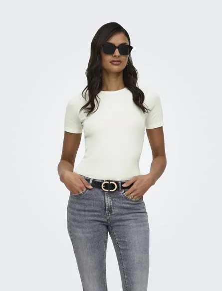 JDYLUCKY S/S O NECK TOP JRS NOOS