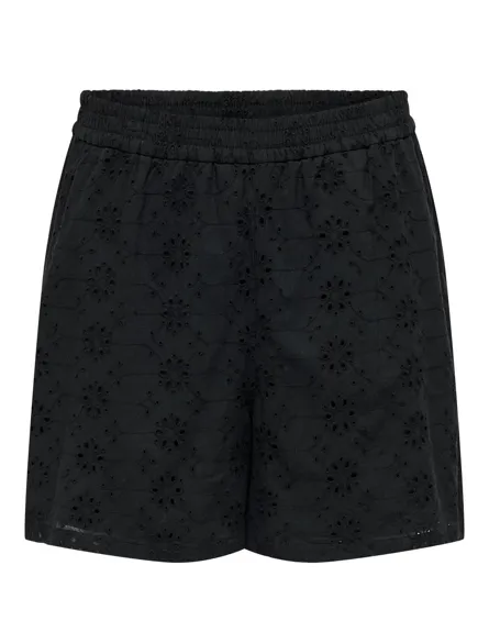 ONLKELLY Utsmykkede shorts i bomull