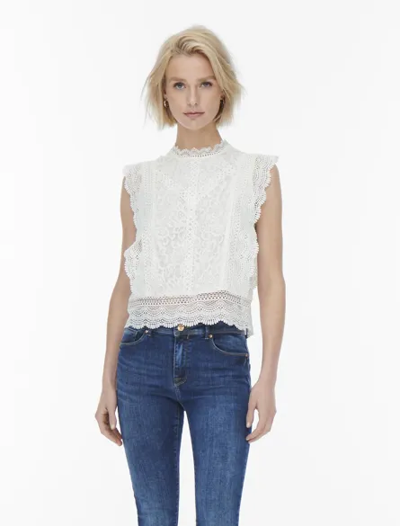 ONLKARO S/L LACE TOP NOOS WVN