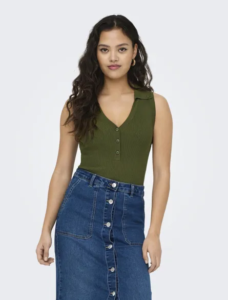JDYNANNA S/L COLLAR TOP KNT