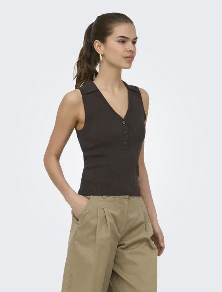 JDYNANNA S/L COLLAR TOP KNT