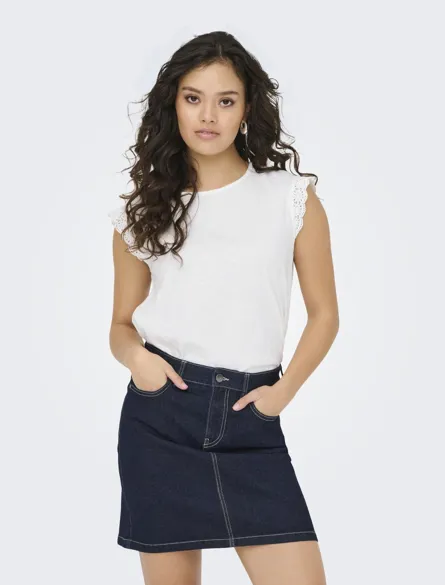 JDYSALVA LIFE S/L CROCHET TOP JRS NOOS