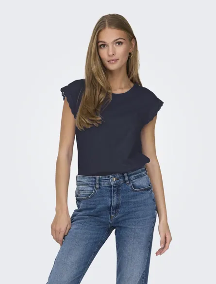 JDYSALVA LIFE S/L CROCHET TOP JRS NOOS