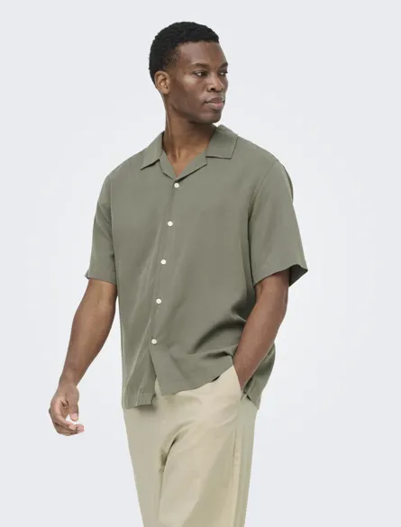 ONSPERU SS REG TENCEL SHIRT NOOS