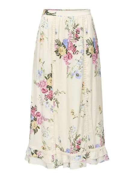 PGANNI LONG FLOWER SKIRT WVN