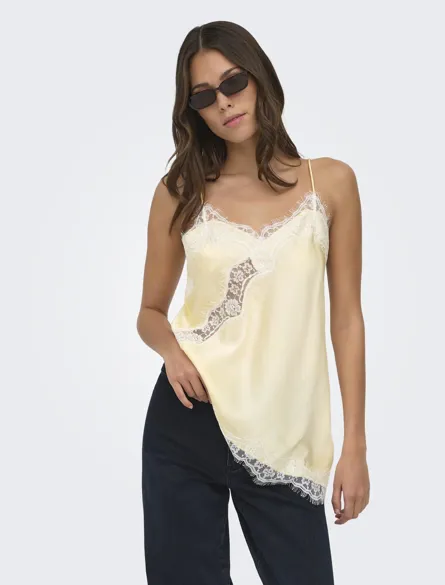 JDYFIFI S/L ASYM LACE SINGLET WVN NOOS