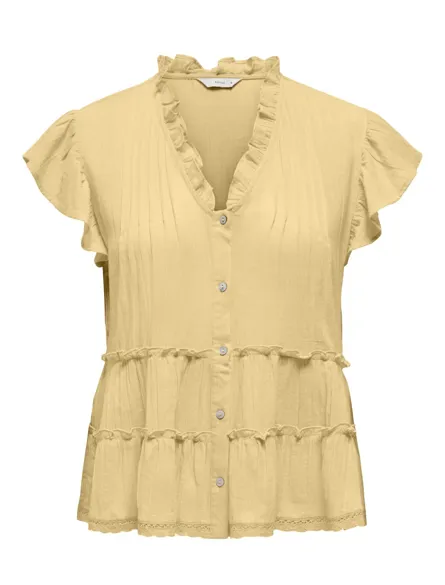 ONLASTER S/S V-NECK SHIRT WVN NOOS