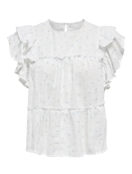 PGHOLLY FRILL S/S TOP WVN