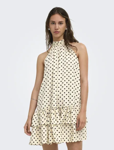 ONLZAZIE S/L SHORT FRILL DRESS WVN EX