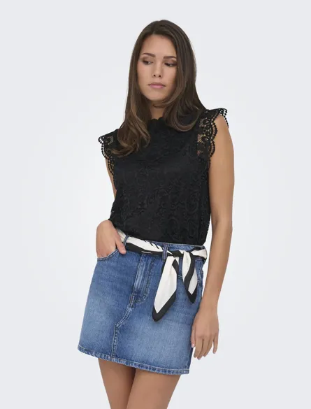 JDYLOTAS S/L LACE TOP JRS NOOS