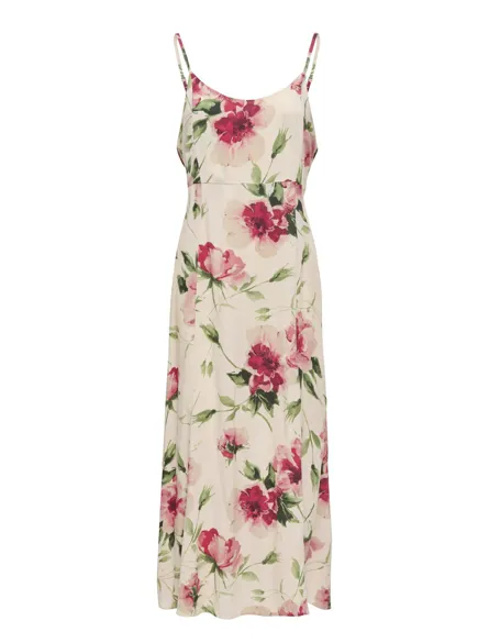 PGVALENTINA LIFE STRAP MIDI DRESS WVN
