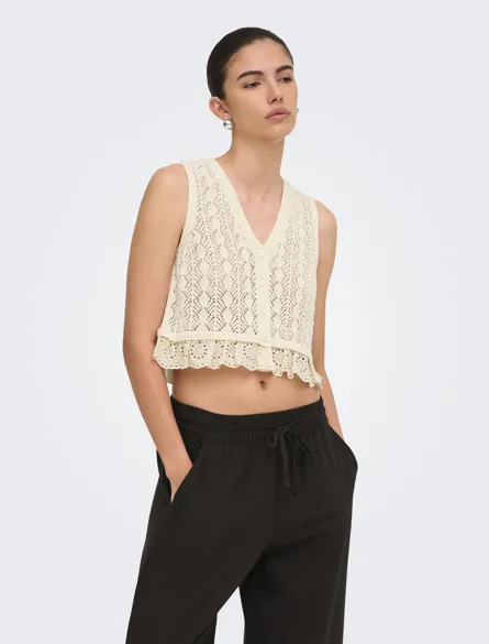 JDYSOFIE S/L VN BUTTON TOP KNT