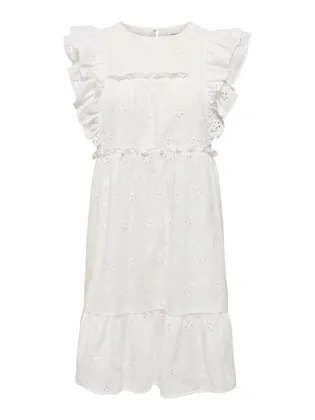 STUATHEA S/L FLOUNCE SHORT DRESS WVN