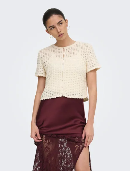 JDYCHRISTINE S/S SHORT CARDIGAN KNT