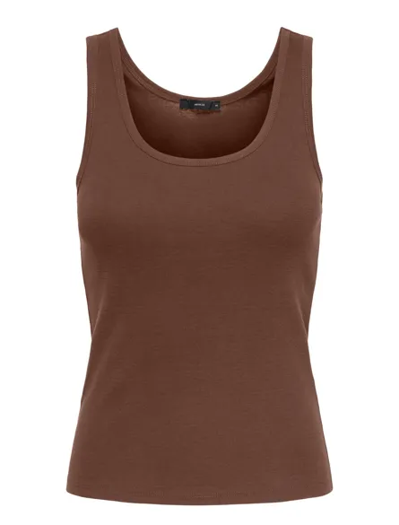 PGLUCIA Bequemes Basic Tanktop mit O-Ausschnitt in regulärer Passform