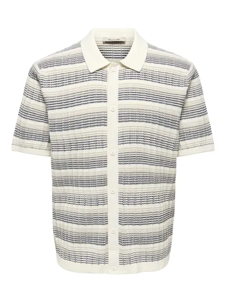 ONSLEEDS REG SS SHIRT KNIT NOOS