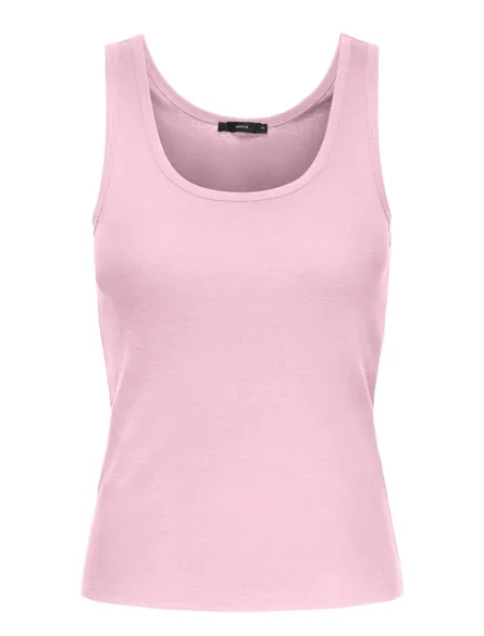 PGLUCIA Bequemes Basic Tanktop mit O-Ausschnitt in regulärer Passform