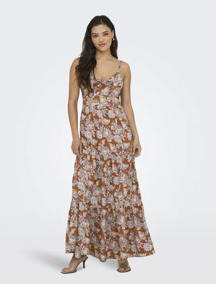 ONLJENNIE S/L KNOT LONG DRESS OX WVN