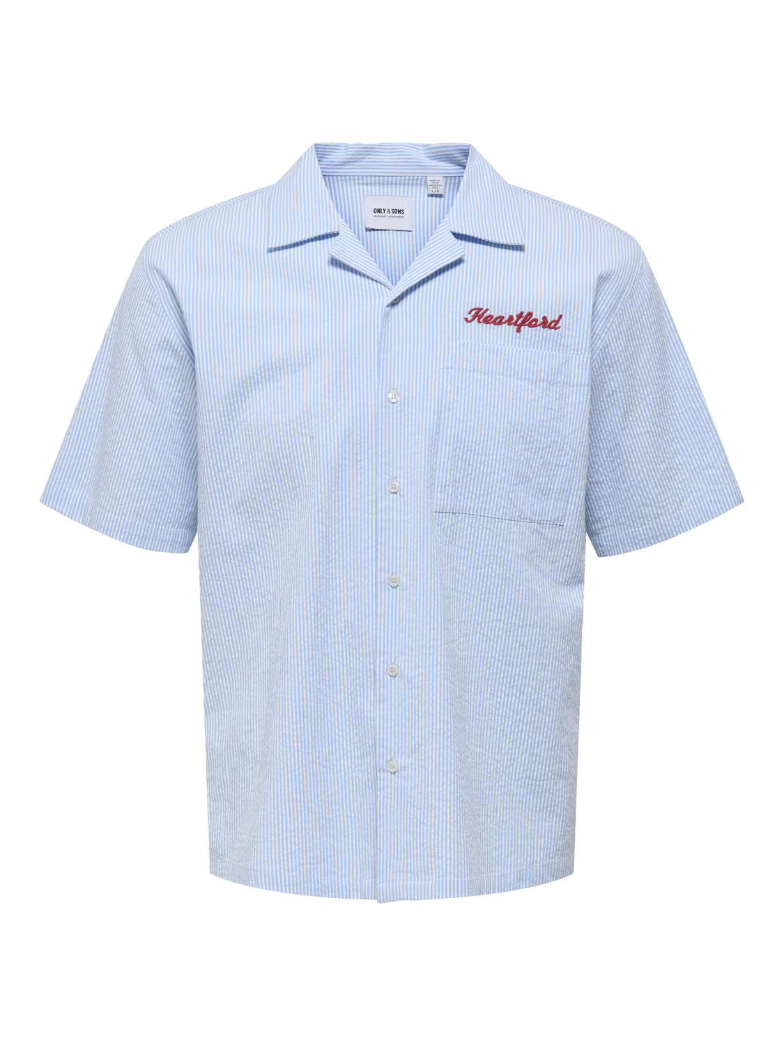ONSCONNOR S/S EMB SHIRT WVN
