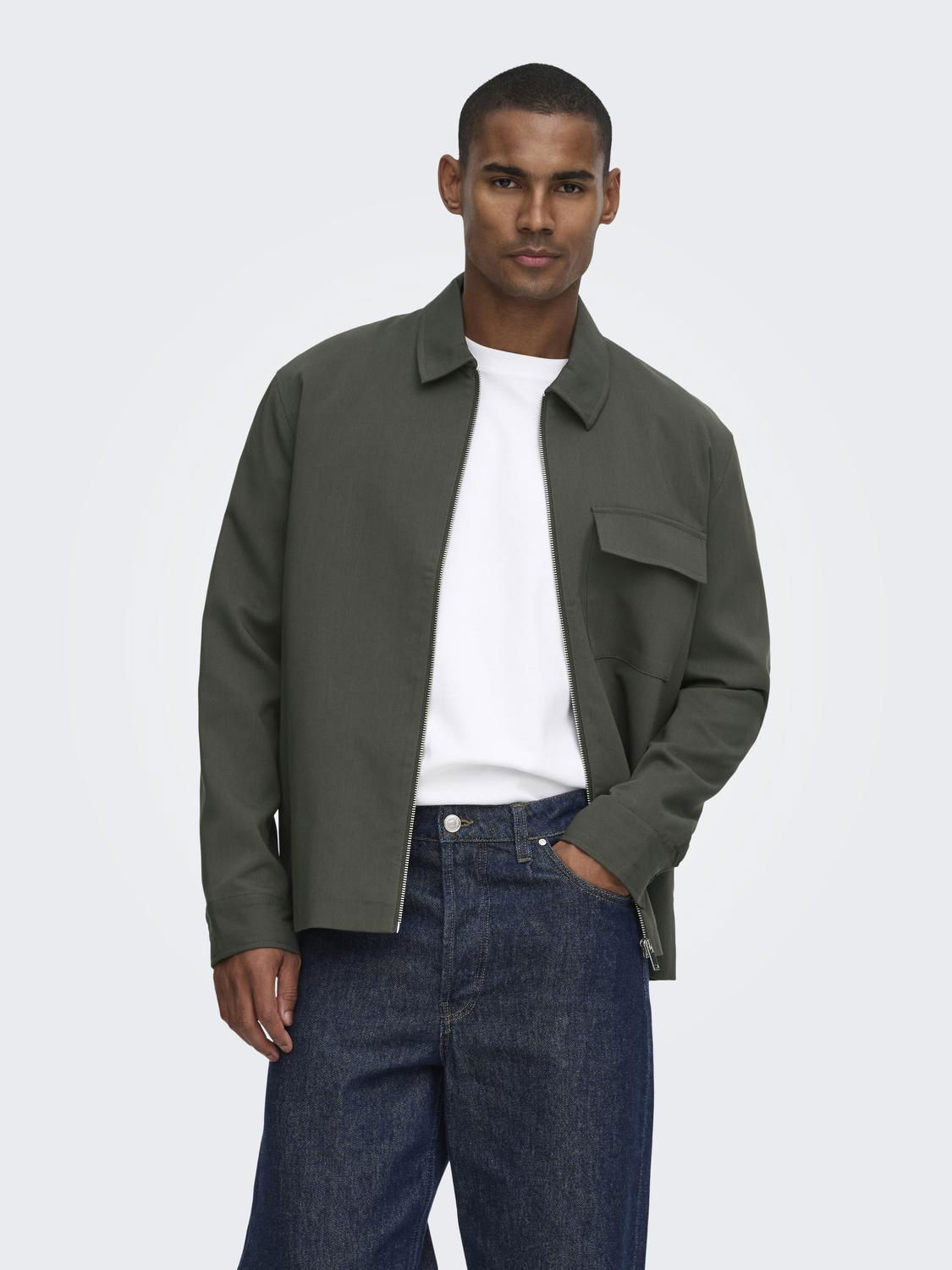 ONSWILL REG 0292 ZIP OVERSHIRT FRML NOOS