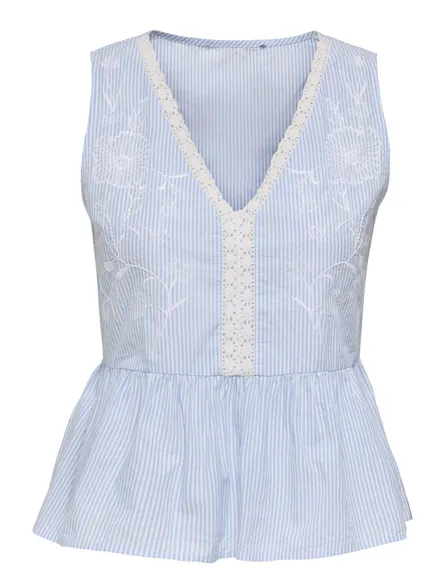 PGELISE S/L V-NECK TOP WVN