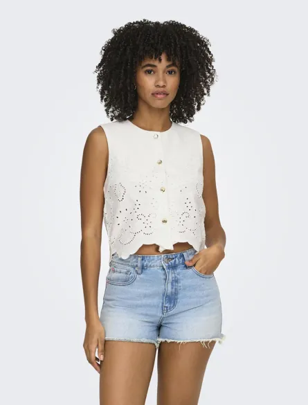 ONLREYA S/L BRO ANGLAISE WAISTCOAT PNT