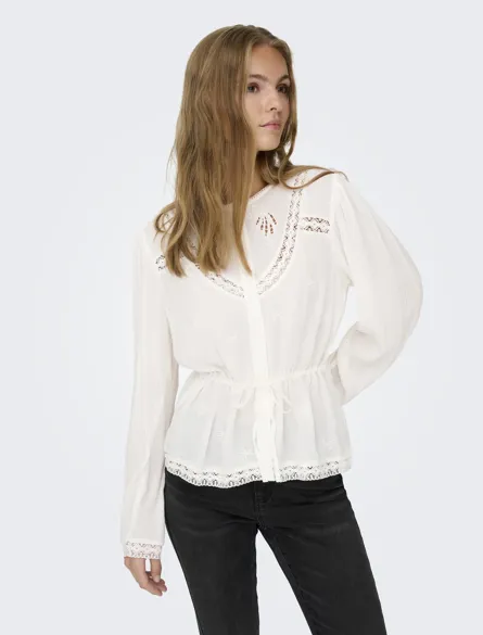 JDYCAMILLE L/S EMBROIDERY TOP WVN EXP