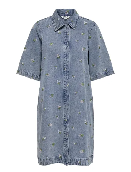 ONLVERA-BELLE S/S FLOWER DRESS DNM YOR