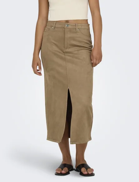 ONLSTINA MW FAUX SUEDE SKIRT CC PNT