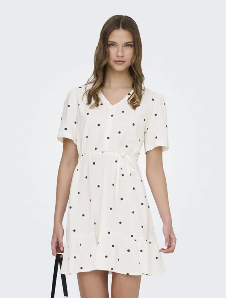ONLTULI-TUTA S/S V-NECK SHORT DRESS WVN