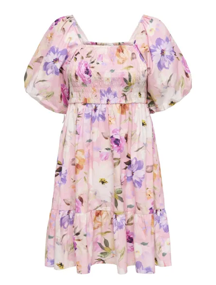 PGPOPPY 2/4 SMOCK SHORT DRESS WVN CS