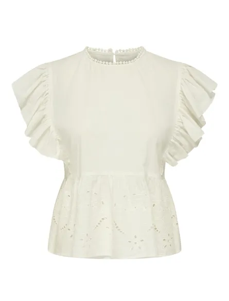 PGAMY S/S EMB TOP WVN