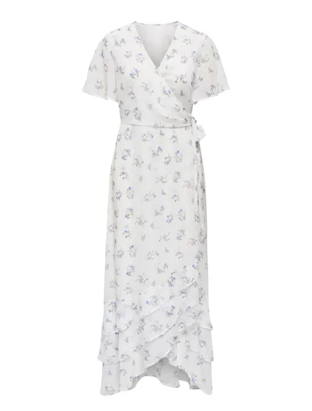 PGFELINA S/S LONG WRAP DRESS WVN CS