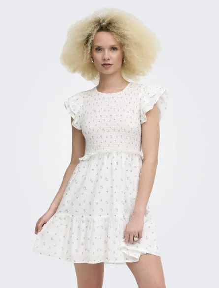 ONLDIONE S/S SHORT SMOCK DRESS WVN EX