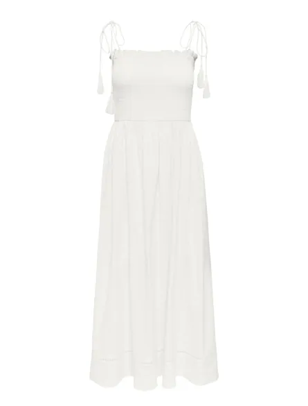 PGMIVA STRAP SMOCK LONG DRESS WVN