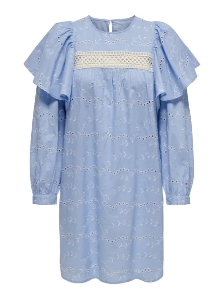 PGLIMMA EMB 7/8 DRESS WVN