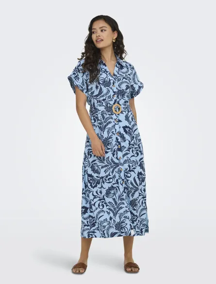 ONLJAKIRI LINEN SS MIDI DRESS NOOS WVN