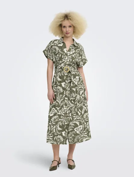 ONLJAKIRI LINEN SS MIDI DRESS NOOS WVN