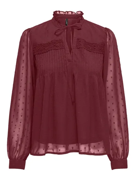 ONLMADINA FR L/S TOP WVN CS