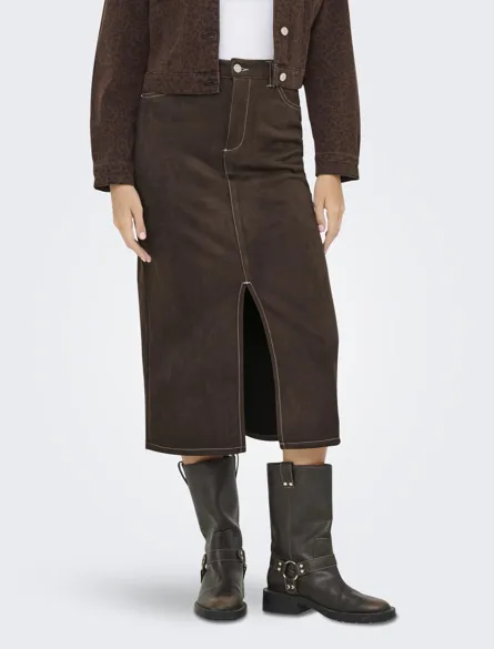 ONLSTINA MW FAUX SUEDE SKIRT CC PNT