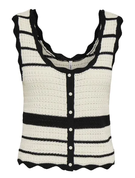ONLPINAR SL U-NECK SCALLOP EX KNT