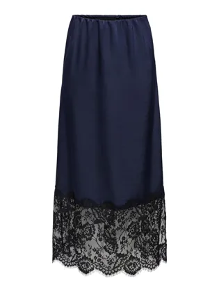 STUESTHER SATIN LACE SKIRT WVN