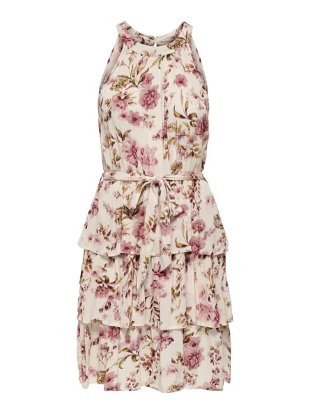 PGEVELINA HALTERNECK SHORT DRESS WVN