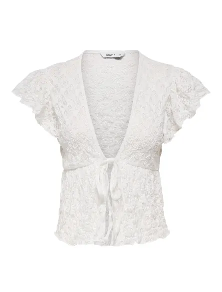 PGSTINNE CAPSL LACE TIE TOP JRS