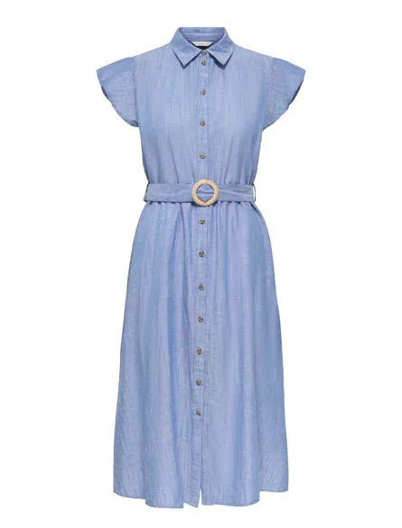 PGZIRA S/S SHIRT MIDI DRESS WVN CS