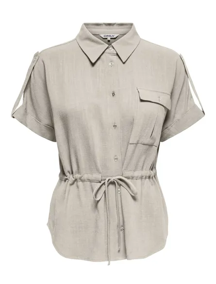 ONLSIESTA S/S LINEN BL UTILITY SHIRT PNT